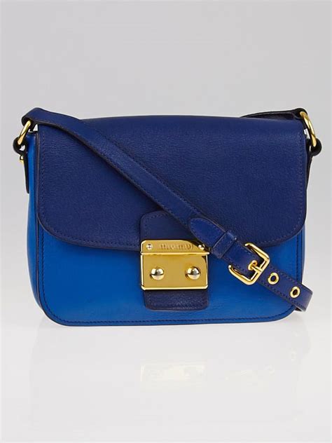 miu miu cobalt madras|MIU MIU Goatskin Madras Bi.